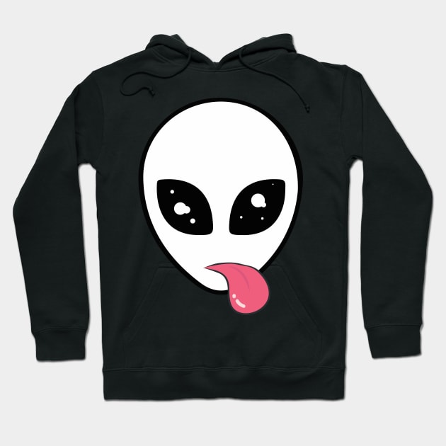 Alien Showing Tongue Hoodie by labstud